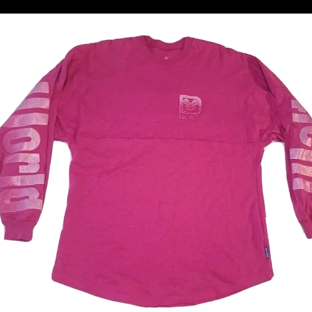 Walt Disney World Spirit Jersey Long Sleeve Pink Magenta Shirt Size XS